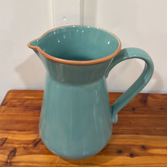 Bobby Flay Stoneware Turquoise Large Pitcher - Picture 2 of 5